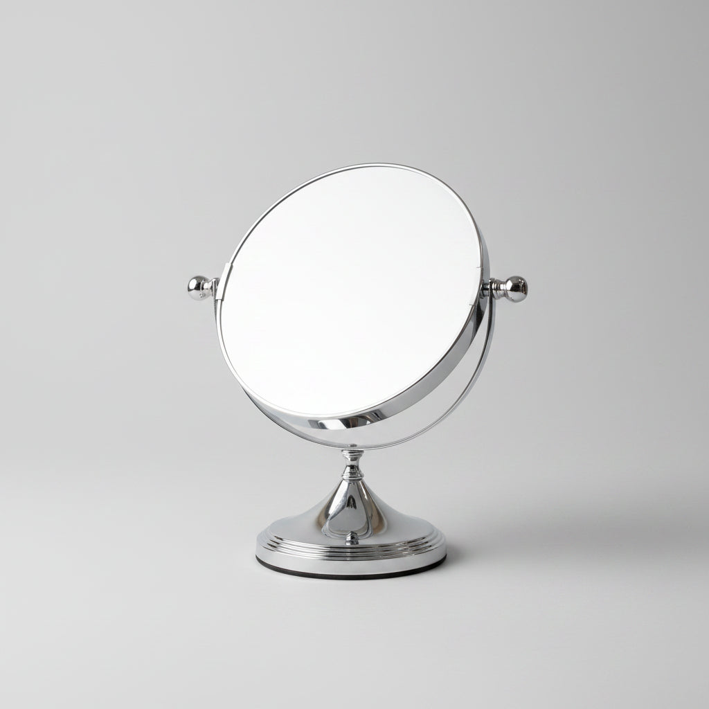 Silver Bead round mirror