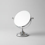 Silver Bead round mirror