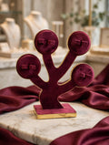 Maroon Tree Shape Earring Stand