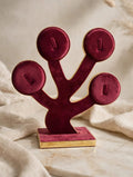 Maroon Tree Shape Ring Stand